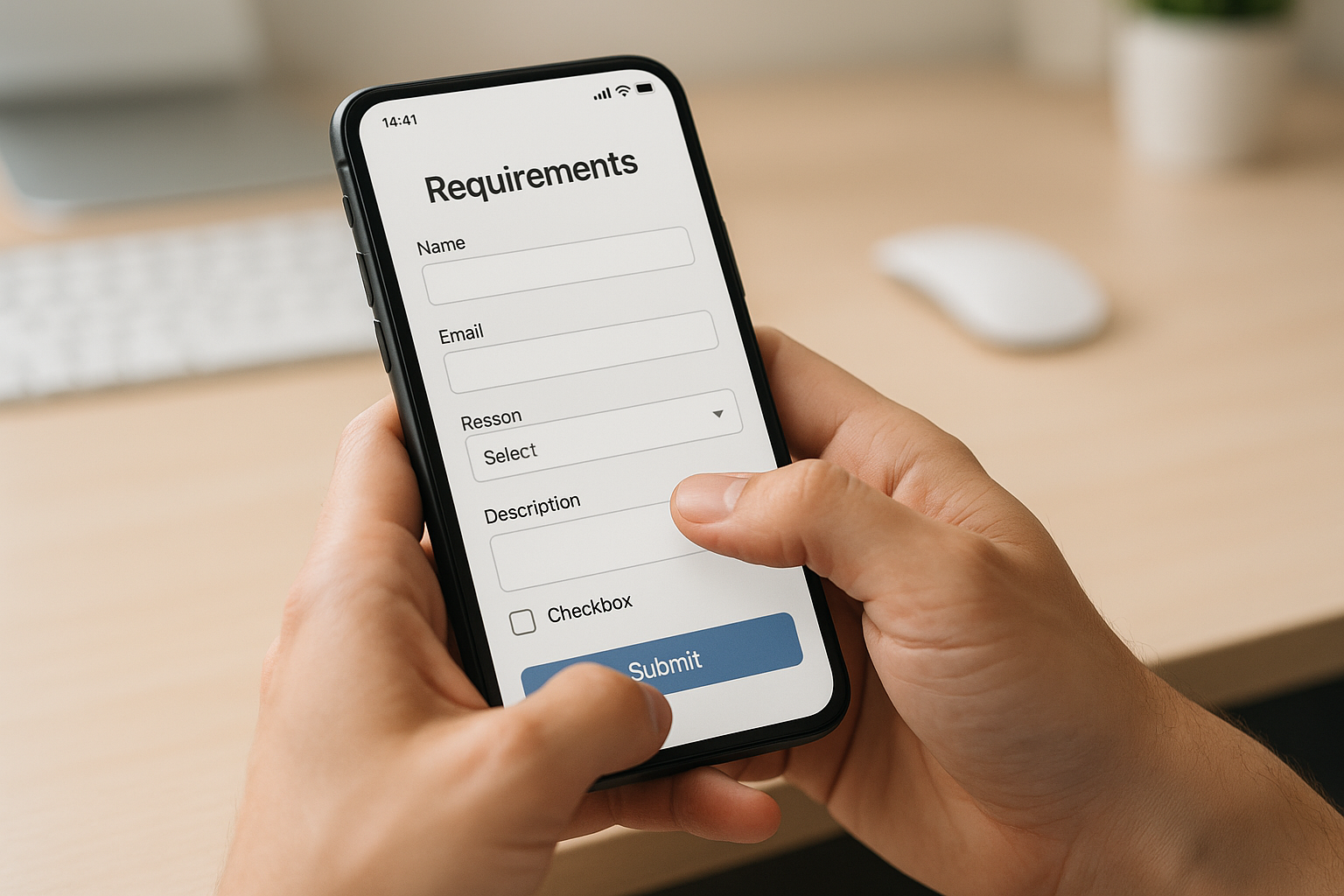 使用手機填寫需求表單